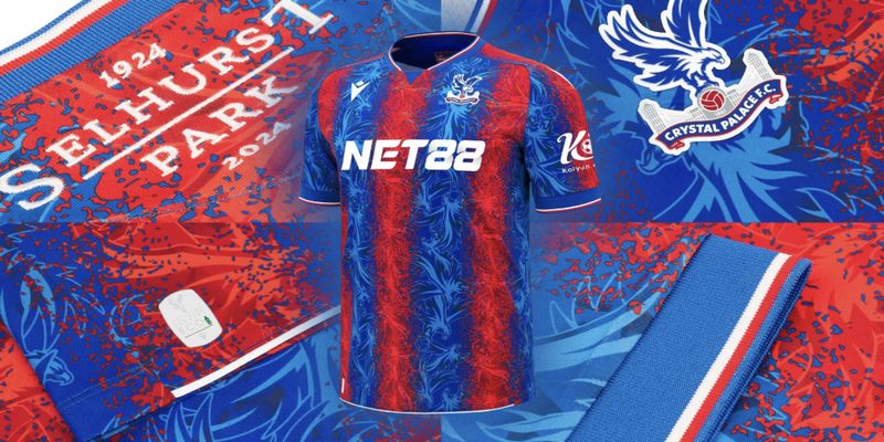 Net88 tài trợ áo đấu CLB Crystal Palace kể từ 2024 2 Net88 và áo thi đấu CLB Crystal Palace